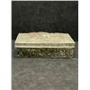 Image 6 : Vintage Embossed Metal Trinket / Storage Box Approx: 6x3.25"