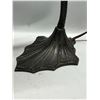 Image 2 : Vintage Metal Gooseneck Table Lamp Cast Base Adjustable to About 22"