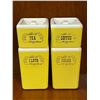 Image 1 : Vintage Yellow Plastic Kitchen Canister Set (Bigger canisters approx: 8x5.5")