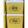 Image 2 : Vintage Yellow Plastic Kitchen Canister Set (Bigger canisters approx: 8x5.5")