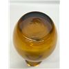 Image 5 : Mid Century Heavy Art Glass Tapered Vase Gold/Amber Approx: 8x3.5"