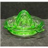 Image 1 : Green Depression Glass Orange / Lemon Juice Reamer Approx: 5.5"