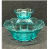 Image 1 : Vintage Anchor Hocking Aqua Blue Chip & Dip Set (large bowl about 8x3")