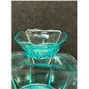 Image 2 : Vintage Anchor Hocking Aqua Blue Chip & Dip Set (large bowl about 8x3")