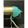 Image 2 : Mid Century Turquoise Plastic / Brass Headboard Lamp (see description)