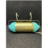 Image 4 : Mid Century Turquoise Plastic / Brass Headboard Lamp (see description)