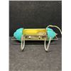 Image 5 : Mid Century Turquoise Plastic / Brass Headboard Lamp (see description)
