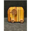 Image 1 : Wooden Elephant Pen / Pencil Holder w/sharpener Approx: 3x2.75"