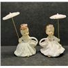 Image 1 : 2 Vintage Ucagco Ceramic Figurines w/umbrellas Japan Approx: 6" tall