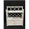 Image 1 : Painted Wicker Storage Shelf Smaller Approx: 20x17" & 6.25" deep
