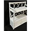 Image 2 : Painted Wicker Storage Shelf Smaller Approx: 20x17" & 6.25" deep