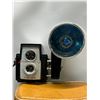 Image 2 : Vintage Brownie Starflex Camera w/Kodalite Midget Flasholder & case