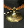 Image 3 : Mid Century Wood / Brass Table Lamp Works (Approx: 19"T 16"W)