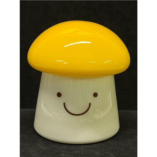 Sand Piper Studio Glass Mushroom Storage Jar Approx: 5"T 4.5"W