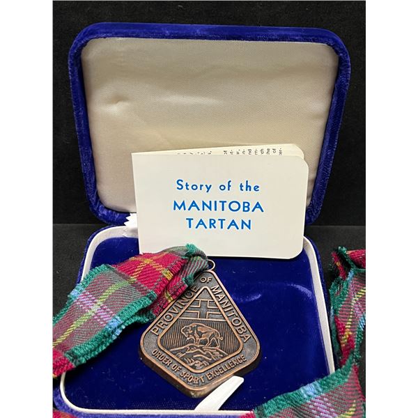 Province of Manitoba Order of Sport Excellence Medal / Tartan 3x2.25"