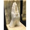 Image 5 : Italian Genuine Alabaster w/Praying hands Book Ends Approx: 5.5x3"
