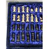 Image 4 : Very Nice Stone Chess Set w/original Box Smaller set (Board approx: 8x8")