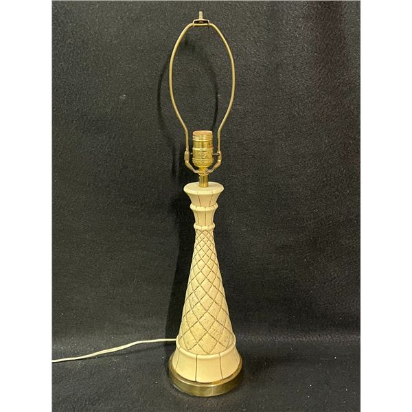 Vintage Ceramic / Brass F.A.I.P Table Lamp Approx: 25"T 5.5"W