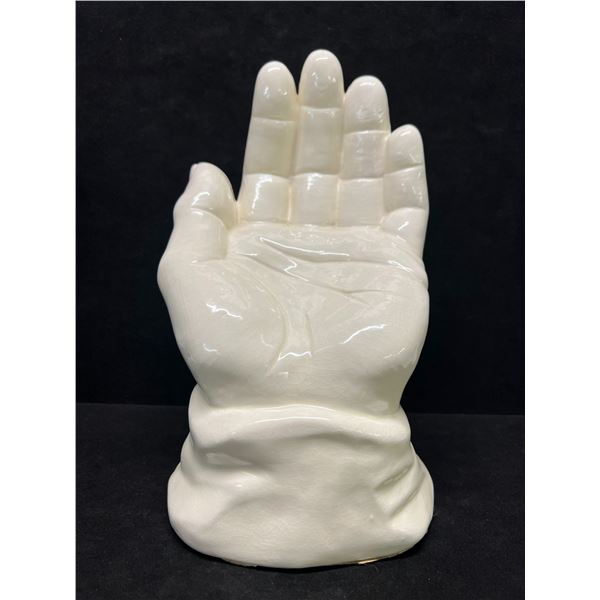 Vintage Ceramic Hand Sculpture Approx: 10"T 6"W