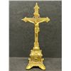 Image 5 : 2 Cast Metal Religious Items (taller is approx: 11"T 5"W)