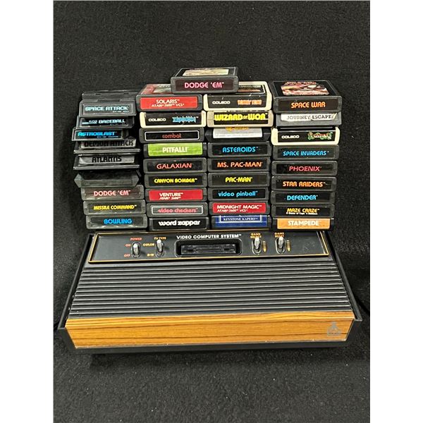 Vintage Atari Video Game System Cartridges Controllers etc (see description)