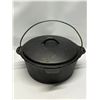 Image 2 : Cast Iron Handled Pot w/Lid - Larger Approx: 9.5"W 4"T