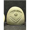 Image 2 : 3 Stone / Ceramic Sculptures figures (largest approx: 4.25"W 4"T)