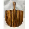 Image 1 : Large Wooden Handled Serving Tray / Cutting Board 14x14" 6" handle