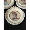 Image 2 : 3 Vintage Round Framed Petit Point Pictures (Smaller Approx: 6.5")