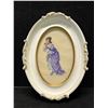 Image 2 : 2 Vintage Oval Framed Petit Point Pictures (Smaller Approx: 8x6")