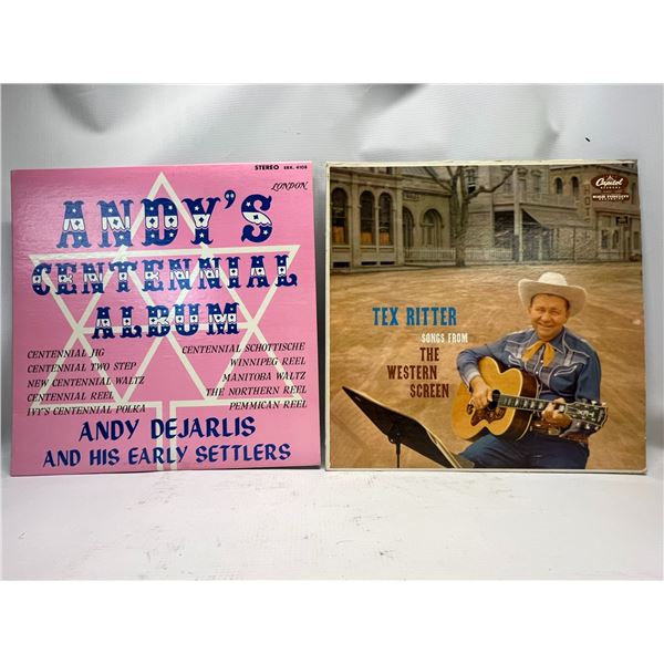 Andy Dejarlis & Tex Ritter 12" LPs Records