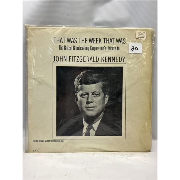 JFK John Fitzgerald Kennedy - That Was the Week That Was 12" LP Record