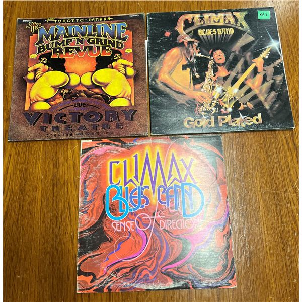2 Climax Blues Band & 1 Mainline Bump & Grind 12" LPs Records