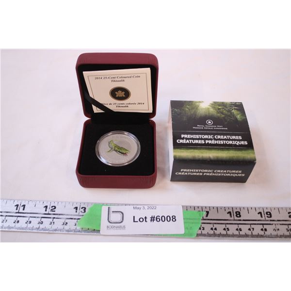 2014 25-Cent Coloured Coin (Tiktaalik)