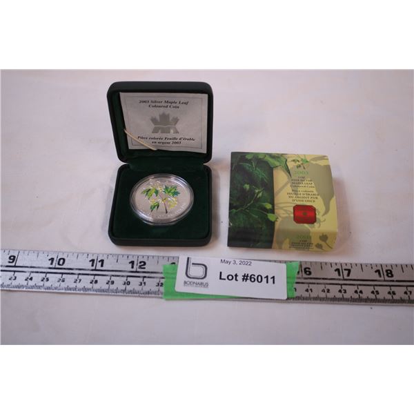 2003 Silver (Maple Leaf) Coloured Coin