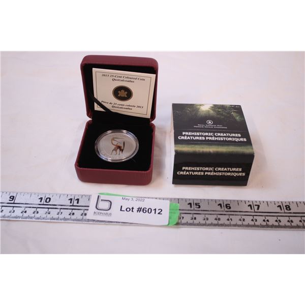 2013 25-Cent Coloured Coin (prehistoric)