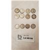 Image 1 : (12) Silver dimes 1oz (28g) 1943,44,49,50,53,59-64 (4 king george, 8 queen elizabeth)