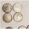 Image 2 : (12) Silver dimes 1oz (28g) 1943,44,49,50,53,59-64 (4 king george, 8 queen elizabeth)