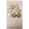 Image 4 : (12) Silver dimes 1oz (28g) 1940,41,42,43+1960’s (4 king george, 8 queen elizabeth)1