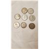 Image 5 : (12) Silver dimes 1oz (28g) 1940,41,42,43+1960’s (4 king george, 8 queen elizabeth)1