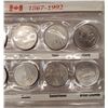 Image 3 : 1867-1992 Provincial Quarters set w/ loonie+penny