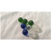 Image 3 : Bag/marbles, 2 blue 3 green 2 white 1 clear