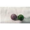 Image 2 : (2) Green, Purple marbles