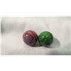 Image 3 : (2) Green, Purple marbles