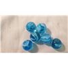 Image 2 : (6) Blue marbles with white swirl