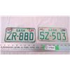 Image 1 : (2) Motorcycle license plates