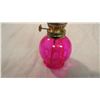 Image 2 : Pink glass oil lamp