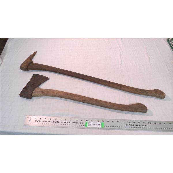 Axe made in Sweden and pick