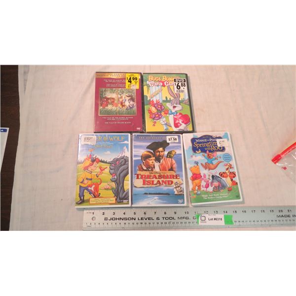 (5) DVD movies - unopened