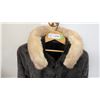 Image 2 : Ladies vintage dark faux fur with mink collar (Coronation Otta) - size 9/11
